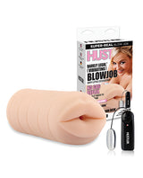 Hustler Barely Legal Vibrating Blowjob Dirty Little Cocksucker Mouth Stroker with Bullet and Wired Remote Control - Vanilla