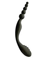 The 9`s - S-Double Header Double Ended Silicone Anal Beads - Black