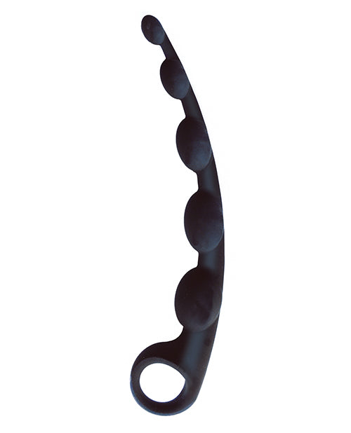 The 9`s - S-Curves Silicone Anal Beads - Black