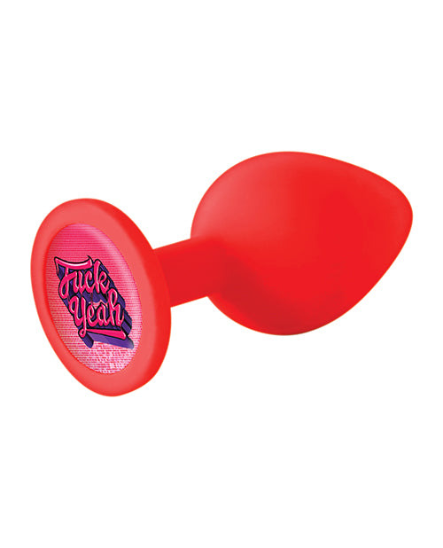 The 9`s - Booty Talk Silicone Butt Plug F Yeah - Red