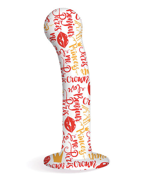 Collage I Remember Paris G-Spot Silicone Dildo - White and Red