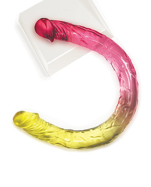 Shades Gradient Jelly Double Dong - Pink/Yellow