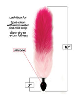 Foxy Silicone Fox Tail Butt Plug - Pink