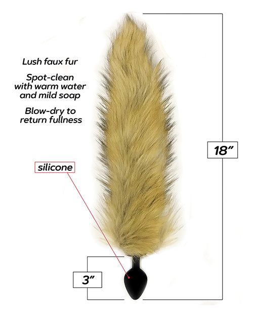 Foxy Silicone Fox Tail Butt Plug - Gold