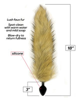 Foxy Silicone Fox Tail Butt Plug - Gold