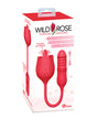 Wild Rose Licking & Thrusting Vibrator - Red
