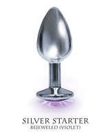 The 9`s - The Silver Starter Bejeweled Stainless Steel Plug - Violet