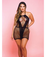 Netted Bad Romance Chemise Black QN