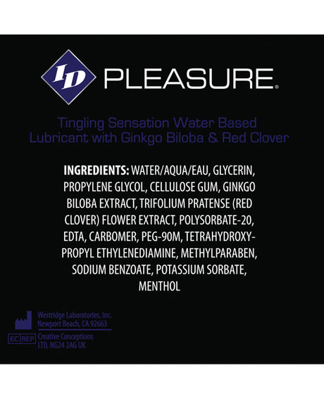 ID Pleasure Water Based Tingling Lubricant 4.4oz