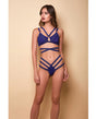 Along the Lines Strappy Bra & Cheeky Low Rise Panty Navy LG