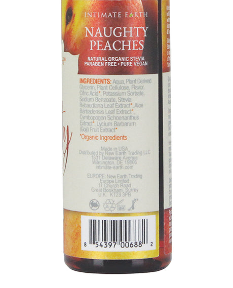 Intimate Earth Natural Flavors Glide Lubricant Naughty Peaches 2oz