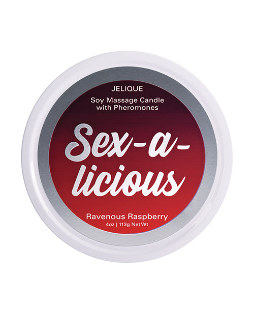 Jelique Massage Candle Pheromone Sex-A-Licious Ravenous Raspberry 4oz.