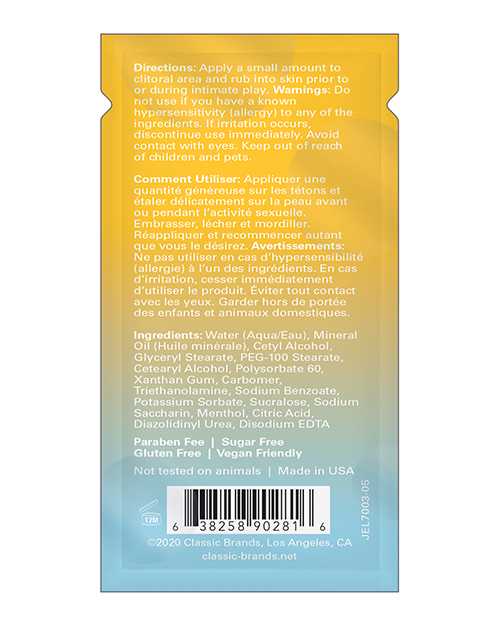 Joy Buzzer Naked Foil - 4 ml Pack of 24