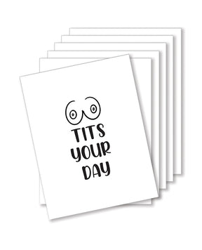 Tits Your Day Naughty Greeting Card - Pack Of 6
