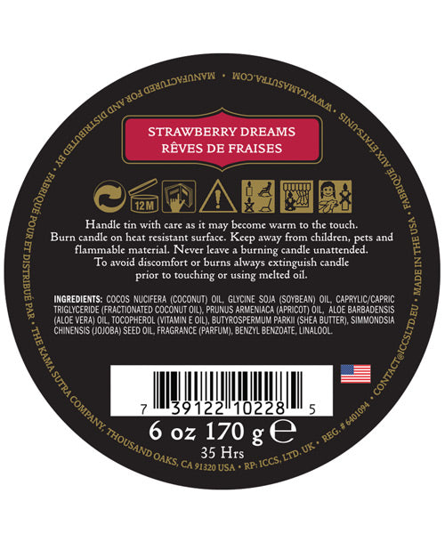 Kama Sutra Ignite Massage Candle Strawberry Dreams 6oz