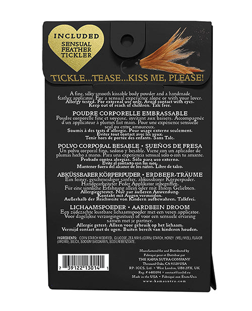 Kama Sutra Honey Dust Kissable Body Powder Strawberry Dreams 1oz