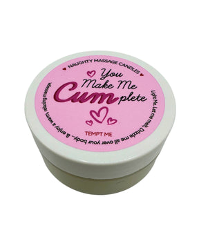 Valentines Mini Massage Candle "You Make Me Cum-plete"