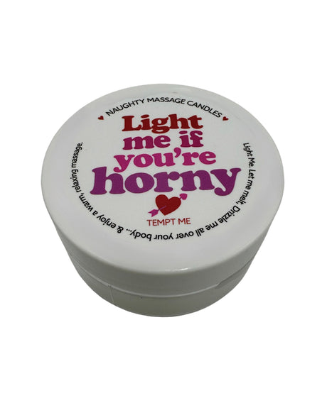 Valentines Mini Massage Candle "Light Me If You're Horny"