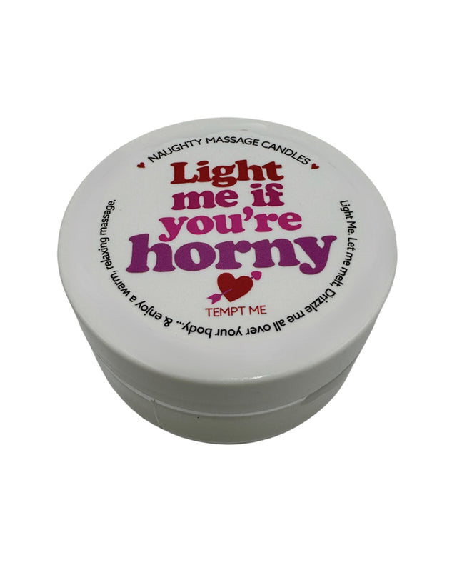 Valentines Mini Massage Candle "Light Me If You're Horny"