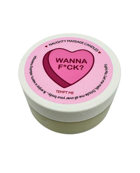 Valentines Mini Massage candle "Wanna Fck?"