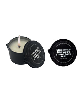 Kama Sutra This Smells Like We're Gunna Have Sex Tin Massage Candle w/Pour Spout - 2 oz Vanilla Creme