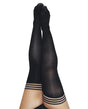 Kix'ies Dana Lynn Ribbed Thigh High Black D