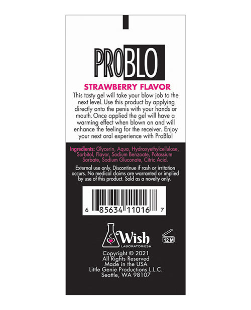 ProBlo Oral Pleasure Flavored Gel 1.5oz - Strawberry