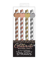 Glitterati Boobie Party Tall Straws - Pack of 8