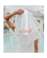 Glitterati Bride Veil - White/Rose Gold