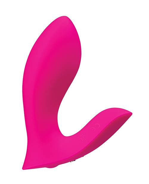 Lovense Flexer Rechargeable Silicone App-Controlled Panty Vibrator - Pink