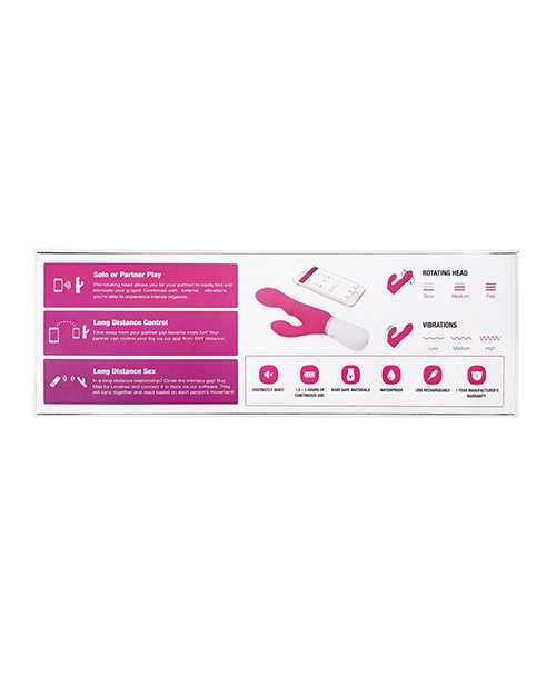 Lovense Nora Remote Controlled Rabbit Vibrator - Pink