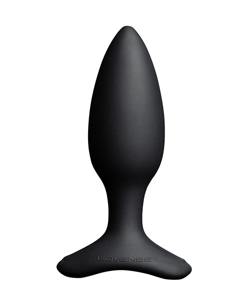 Lovense Hush 2 Rechargeable App Compatible Silicone Vibrating Anal Plug 1.5in - Black