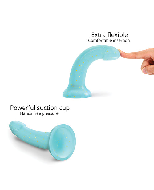 Love to Love Dildolls Nightfall Silicone Dildo - Teal/Gold