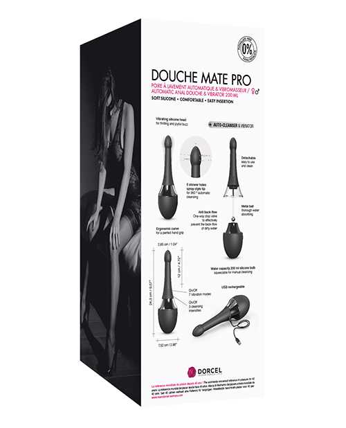 Dorcel Vibrating Douche Mate Pro - Black/Silver