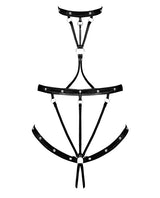 Lust Seducer Strappy Cupless & Crotchless G-String Teddy Black L/XL