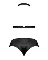 Lust Juno Top w/Velcro Choker Neck & Mini Short Black L/XL