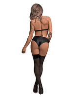 Lust Juno Top w/Velcro Choker Neck & Mini Short Black S/M