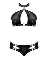 Lust Juno Top w/Velcro Choker Neck & Mini Short Black S/M