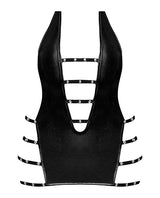Lust Portia Mini Dress w/Plush Elastic Strapping Black S/M
