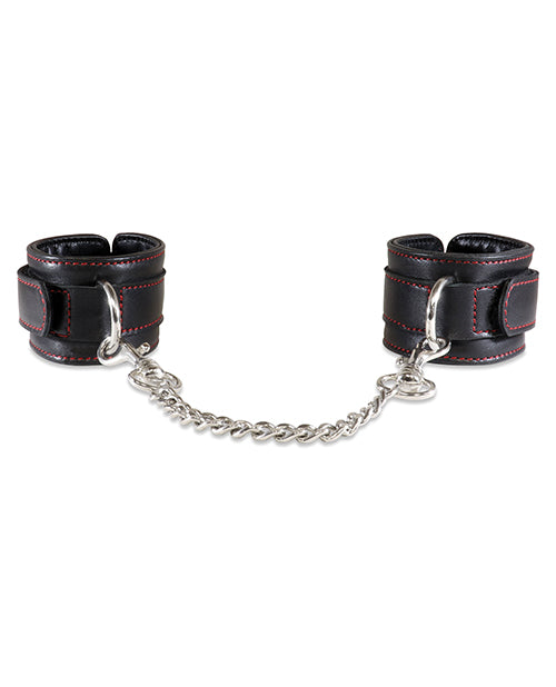 Sultra Lambskin Handcuffs w/5 1/2" Chain - Black