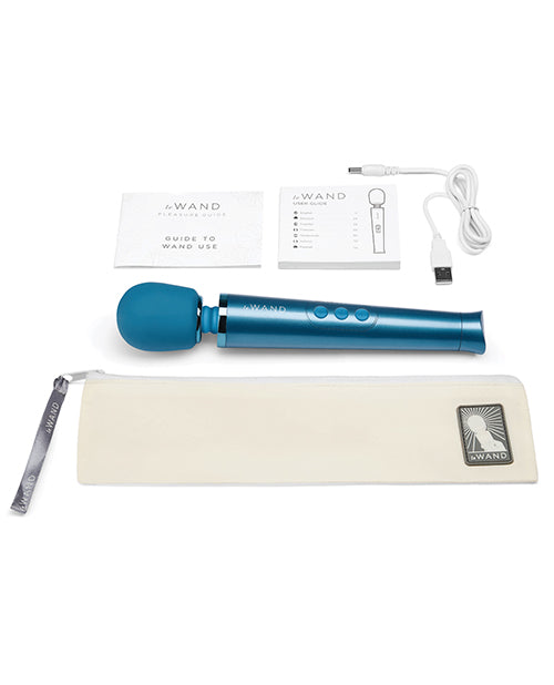 Le Wand Petite Rechargeable Silicone Vibrating Massager - Blue