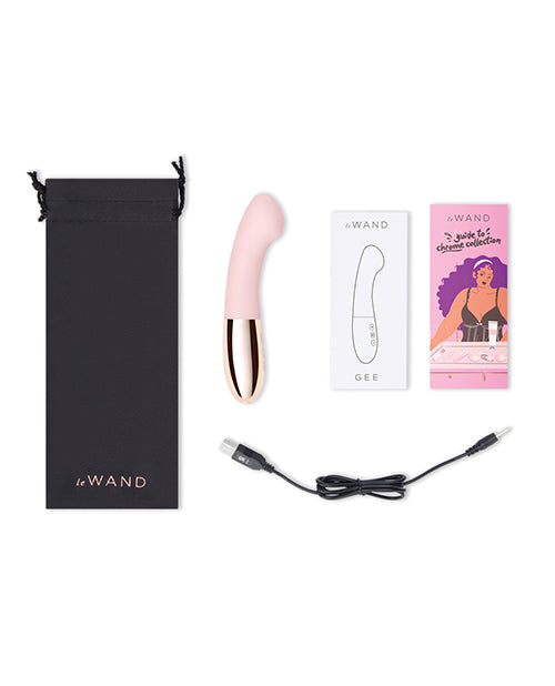 Le Wand Gee Rechargeable Silicone G-Spot Vibrator- Rose Gold