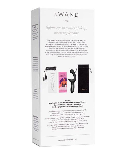 Le Wand XO Rechargeable Silicone Dual Stimulating Vibrator - Black