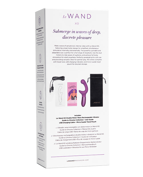 Le Wand XO Rechargeable Silicone Dual Stimulating Vibrator - Cherry