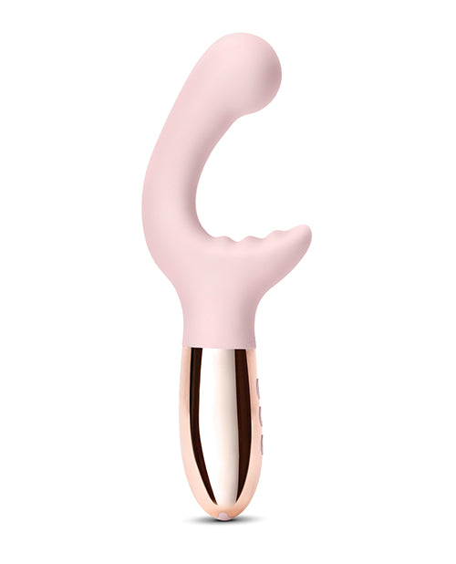 Le Wand XO Rechargeable Silicone Dual Stimulating Vibrator - Rose Gold