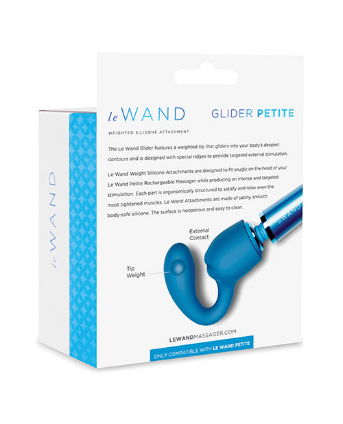 Le Wand Petite Glider Weighted Silicone Attachment - Blue