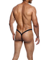 Male Basics Y Buns Thong Black SM