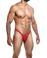 Male Basics Y Buns Thong Red MD