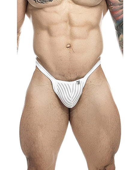 Male Basics Y Buns Thong White Sheer LG