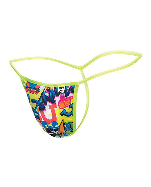 Male Basics Sinful Hipster Wow T Thong G-String Yellow Print LG